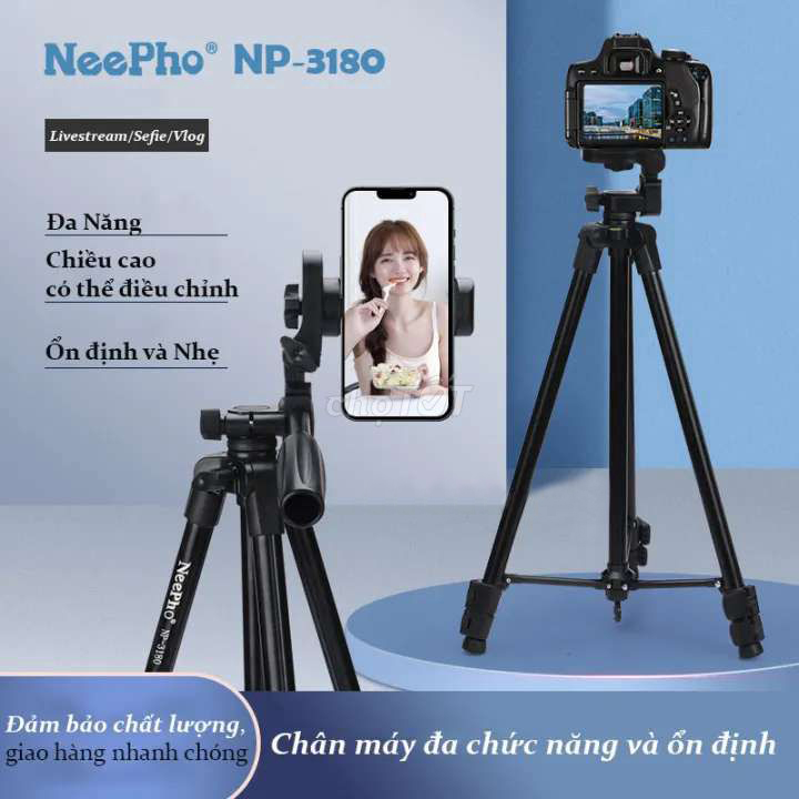 Giá đỡ kẹp điện thoại Neepho Tripods 3 chân NB-3180