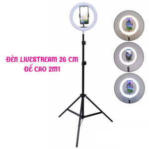 Đèn Led Livestream 26cm Kèm Chân Cao 2m1