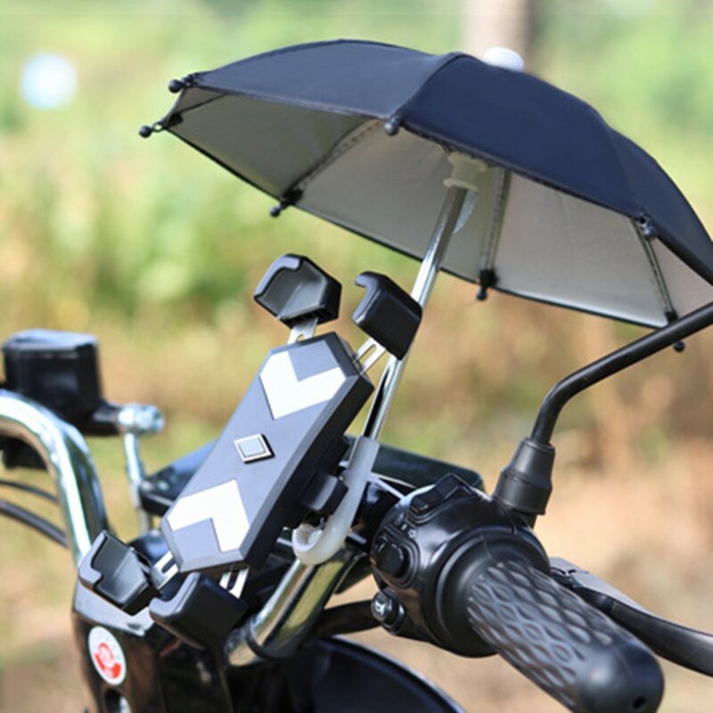 Dù mini che mưa, nắng cho điện thoại gắn xe máy